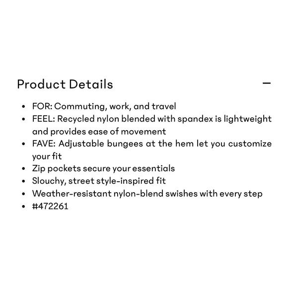 Athleta NEW Rise Pants Street Style Mid-Rise Relaxed Fit Women’s Size M/Tall - Picture 9 of 11